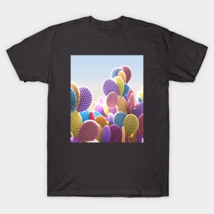 Pastel Cactus: Surreal photo in bright confetti colors T-Shirt